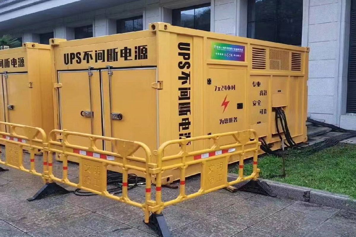 田东发电机租赁施工现场