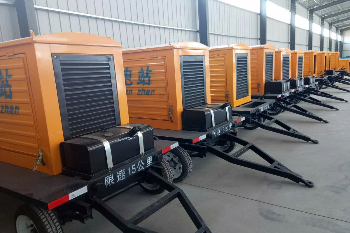 田东发电机租赁施工现场