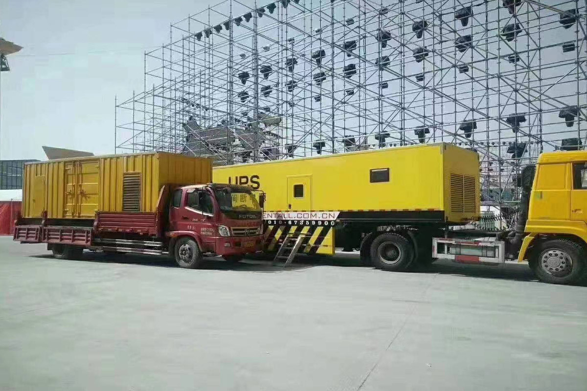 田东发电机租赁施工现场